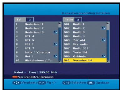 SAMSUNG DCB-H360RA - Kanaalvergrendeling instellen - 1