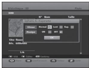 SAMSUNG DCB-P850 - Options du diaporama - 1