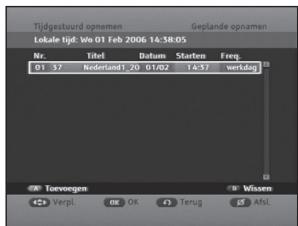 SAMSUNG DCB-P850 - Geplande opnamen - 1