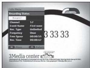 SAMSUNG DCB-P850 - Recording Status - 1