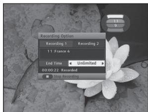 SAMSUNG DCB-P850 - To use the Recording Option menu: - 1