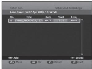 SAMSUNG DCB-P850 - Scheduled Recordings - 1