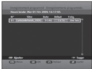 SAMSUNG DCB-P850 - Enregistrements programmés - 1