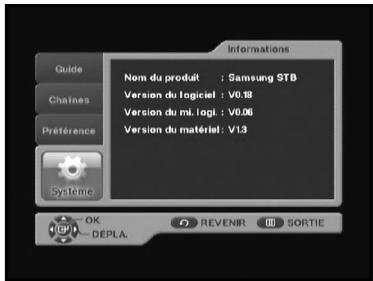 SAMSUNG DTB-B460F - Réinitialisation - 2