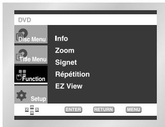 SAMSUNG DVD-E232 - Utilisation du menu des fonctionnalités - 1
