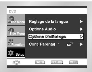 SAMSUNG DVD-E232 - Configuration des options d'affichage - 1