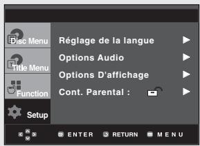 SAMSUNG DVD-HD850 - Choix de la langue du menu du disque - 2