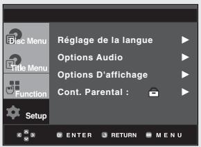 SAMSUNG DVD-HD850 - Paramétrage du niveau de contrôle - 2