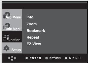 SAMSUNG DVD-HD850 - Using the Function Menu (DVD/VCD) - 2