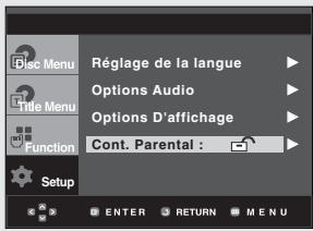 SAMSUNG DVD-HD850 - Configuration du contrôle parental - 3