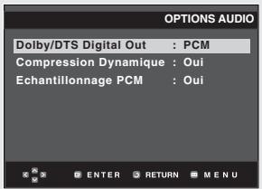 SAMSUNG DVD-HD850 - Configuration des options audio - 4