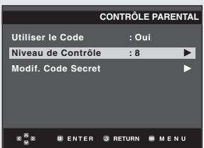 SAMSUNG DVD-HD850 - Paramétrage du niveau de contrôle - 5