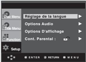 SAMSUNG DVD-HD850 - Choix de la langue du menu du lecteur - 4