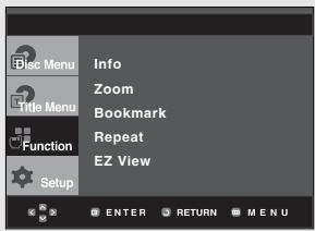 SAMSUNG DVD-HD850 - Using the MENU button. - 2
