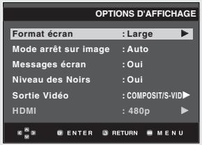 SAMSUNG DVD-HD850 - Configuration des options d'affichage - 4