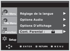 SAMSUNG DVD-HD850 - Paramétrage du niveau de contrôle - 3