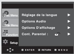 SAMSUNG DVD-HD850 - Utilisation du menu de configuration - 1