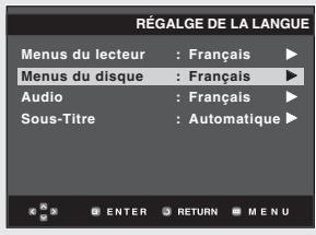 SAMSUNG DVD-HD850 - Choix de la langue du menu du disque - 4