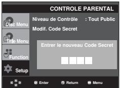 SAMSUNG DVD-HD860 - Changement du mot de passer - 5