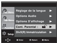 SAMSUNG DVD-HD860 - Configuration du niveau d'évaluation - 2
