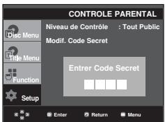 SAMSUNG DVD-HD860 - Changement du mot de passer - 4
