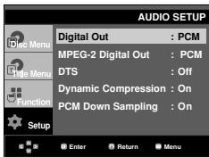 SAMSUNG DVD-HD860 - Setting Up the Audio Options - 2