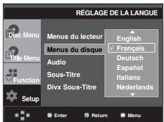 SAMSUNG DVD-HD860 - Utilisation de la langue du Disc Menu (Menu Disque) - 1