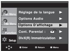 SAMSUNG DVD-HD860 - Configuration des options d'affichage - 1