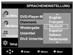 SAMSUNG DVD-HD860 - Sprache für das Disc Menu (Disc-Menu) wahren - 1