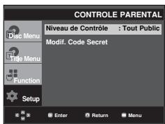 SAMSUNG DVD-HD860 - Configuration du niveau d'évaluation - 3
