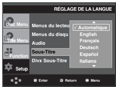 SAMSUNG DVD-HD860 - Utilisation de la langue des sous-titres - 1