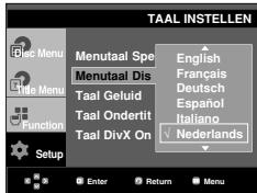 SAMSUNG DVD-HD860 - De taal van het Disc Menu (diskmenu) instellen - 1