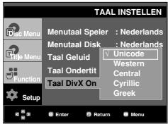 SAMSUNG DVD-HD860 - Taalkeuze voor ondertiteling voor DivX - 1