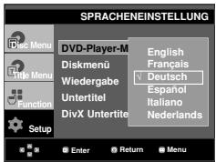 SAMSUNG DVD-HD860 - Sprache für das Player-Menu wahlen - 1