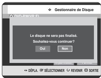 SAMSUNG DVD-HR720 - Réouverture d'un disque finalisé (mode v/vr) - 5