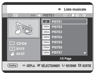SAMSUNG DVD-HR720 - Boutons de la télécommande servant à la lecture de MP3 - 3