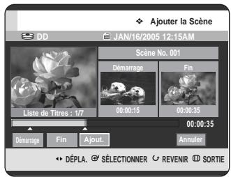 SAMSUNG DVD-HR720 - Ajout d'une scène - 4