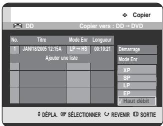 SAMSUNG DVD-HR720 - Changement du mode d'enregistrement - 1