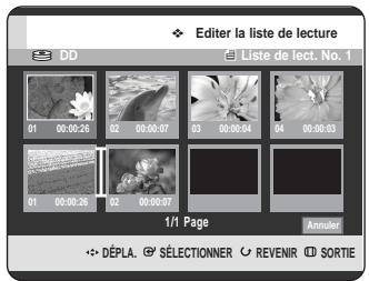 SAMSUNG DVD-HR720 - Déplacement d'une scène (changement de la position d'une scène) - 3
