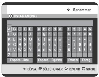 SAMSUNG DVD-HR720 - Modification du nom du disque - 6