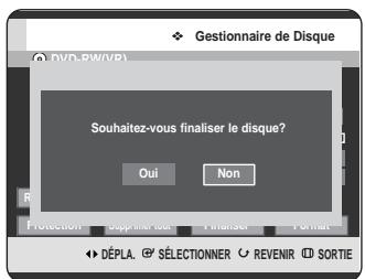 SAMSUNG DVD-HR720 - Finalisation d'un disque - 5