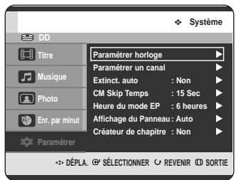 SAMSUNG DVD-HR720 - Réglage manuel de l'horloge - 2