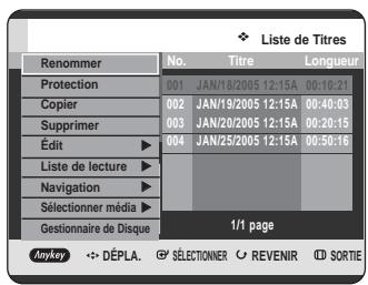SAMSUNG DVD-HR720 - Utilisation du bouton MENU. - 2
