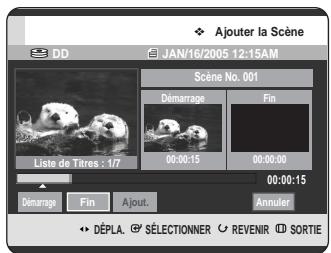 SAMSUNG DVD-HR720 - Ajout d'une scène - 3