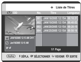 SAMSUNG DVD-HR720 - Appuyez sur les boutons ▲▼ pour sélectionner le mode d'enregistrement souhaité puis appuyez sur le bouton ENTER. - 3