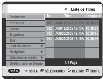 SAMSUNG DVD-HR720 - Utilisation du bouton MENU. - 1