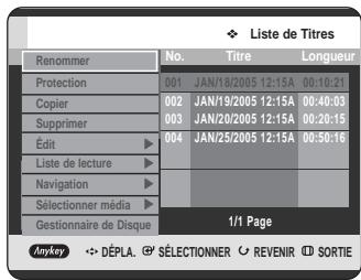 SAMSUNG DVD-HR720 - Utilisation du bouton MENU. - 1