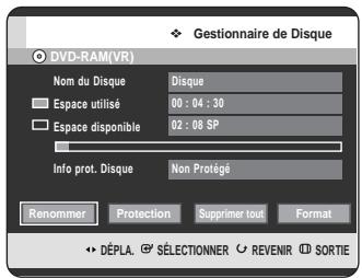SAMSUNG DVD-HR720 - Modification du nom du disque - 8