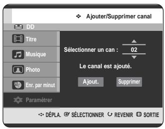 SAMSUNG DVD-HR720 - Réglage manuel de la chaîne - 5
