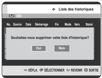SAMSUNG DVD-HR720 - Effacer la liste des historiques - 2